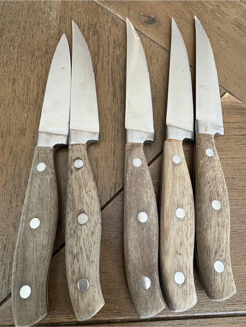 Schmidt Bros 5- Piece Knife Set - Wood, German Stainless Steel